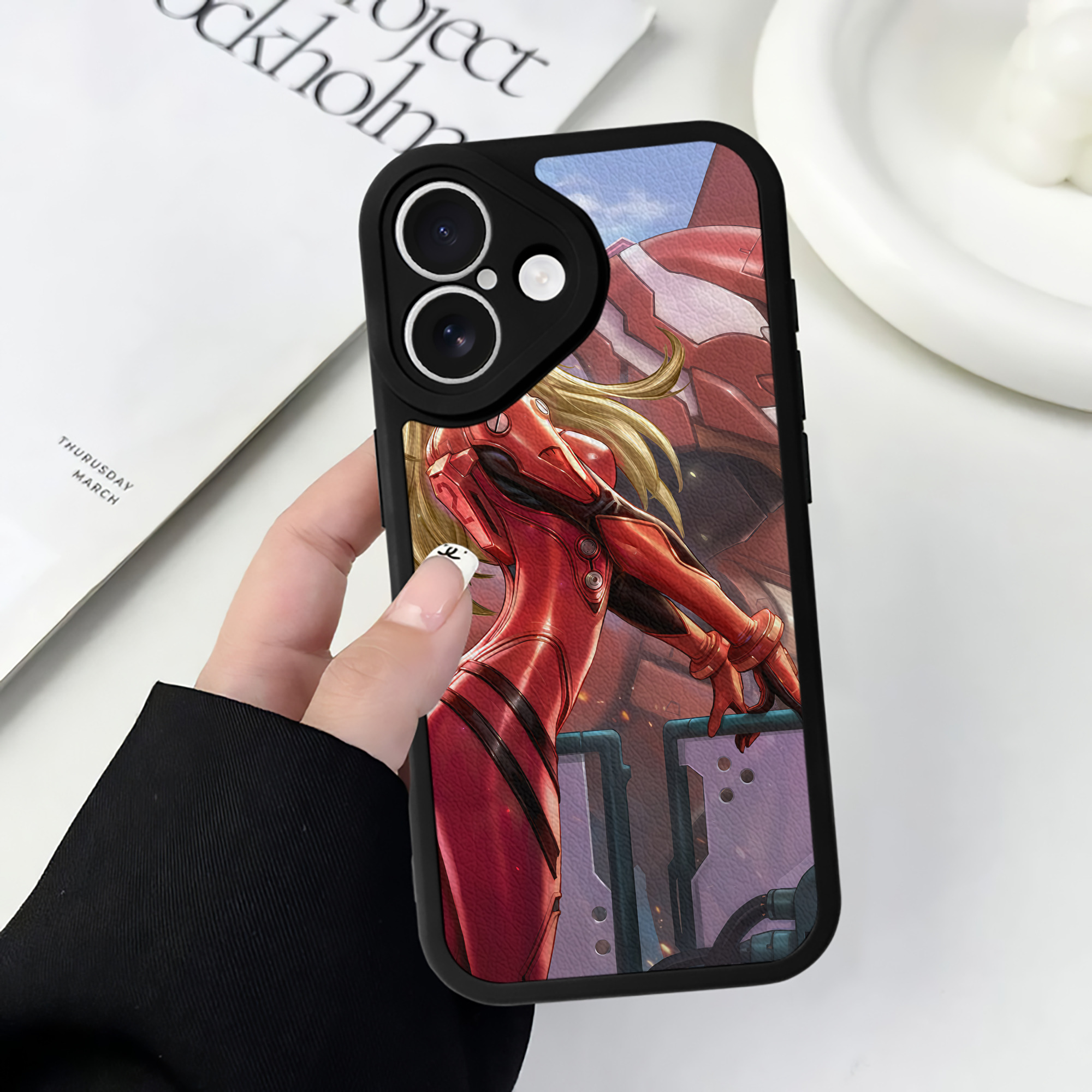 （画像用） EVA 新世紀エヴァンゲリオン 【iPhone 16シリーズ対応】シリコンスマホケース（レザー調） 材質：シリコン